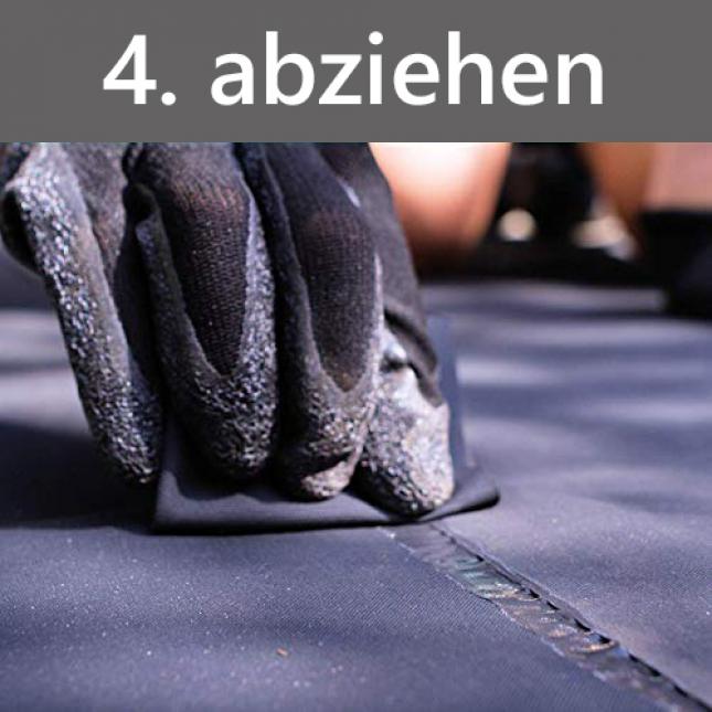 Anwendung EPDM Dachfolienkleber – abziehen Anwendung EPDM Dachfolienkleber – abziehen