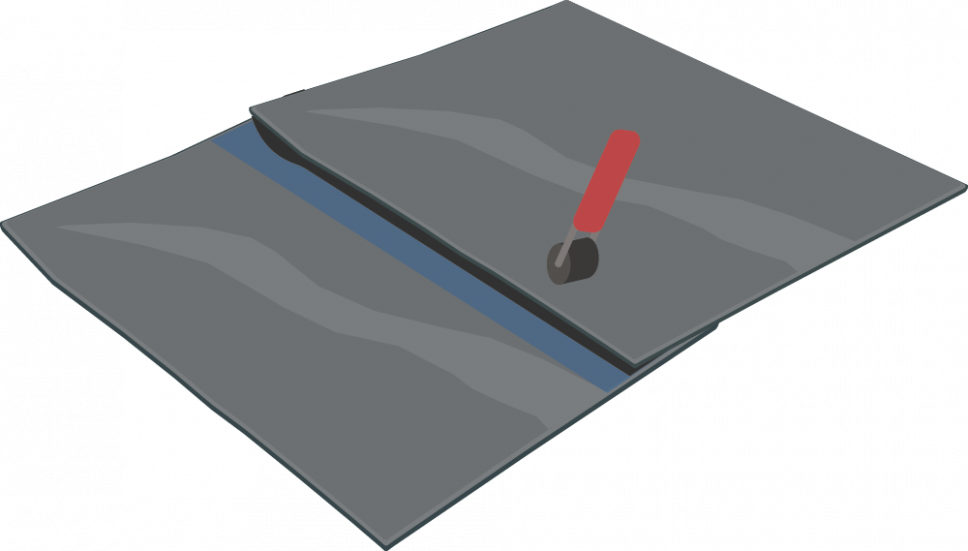 EPDM Verklebung kontrollieren EPDM Verklebung kontrollieren